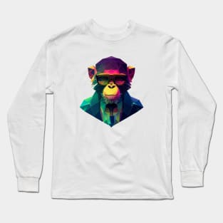 Polygonal monkey Long Sleeve T-Shirt